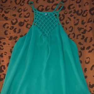 Naked Zebra Green Lattice Tank